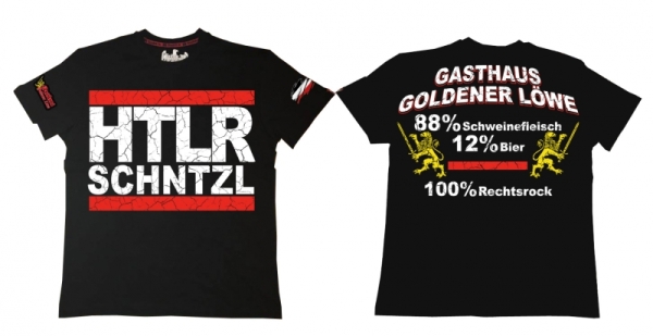 Premium Shirt - Gasthaus Goldener Löwe - HTLR SCHNTZL - schwarz