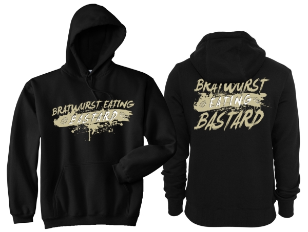 Kapuzenpullover - Bratwurst eating Bastard - schwarz/beige