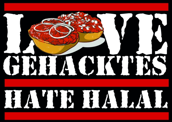 Love Gehaktes Hate Antifa - Aufkleber Paket 50 Stück