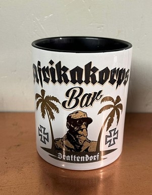 Tasse - schwarz - Afrikakorps Bar Brattendorf - Motiv 2