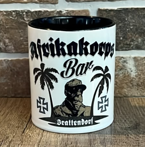 Tasse - schwarz - Afrikakorps Bar Brattendorf