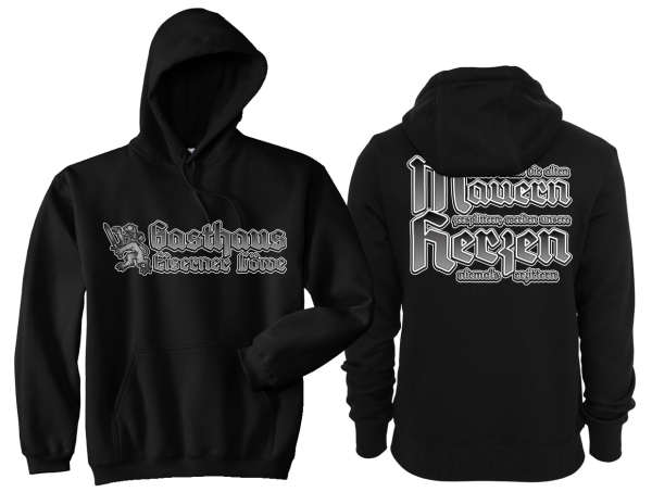 Frauen Kapuzenpullover - Eiserner Löwe - Logo - schwarz