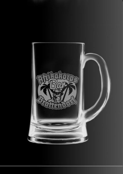 Bierkrüge aus Glas - Afrikakorps Bar Brattendorf