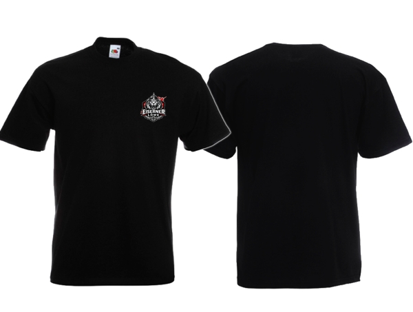 Frauen T-Shirt - Eiserner Löwe - kleines Löwenlogo - schwarz