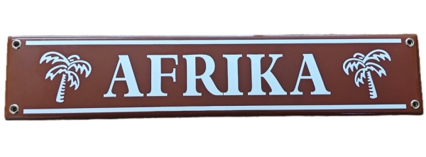 Emailleschild - Afrika - Version 2