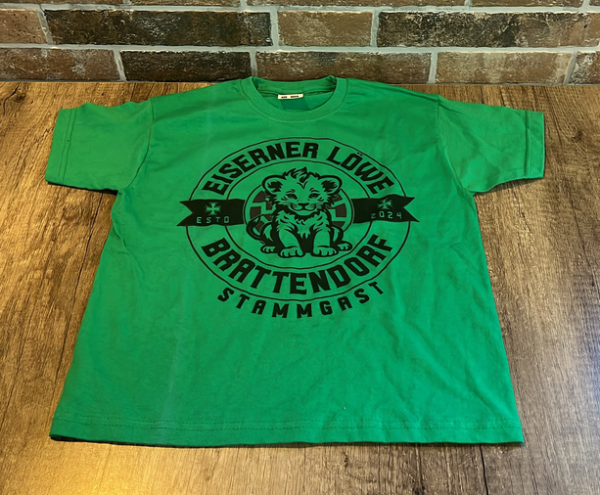 Kinder T-Shirt - Stammgast - Eiserner Löwe - grün +++EINZELSTÜCK+++
