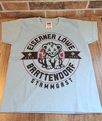 Kinder T-Shirt - Eiserner Löwe - Stammgast - hellblau+++NUR WENIGE DA+++