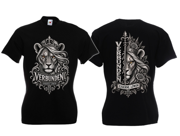 Partner T-Shirt - Eiserner Löwe - Eisern Verbunden - schwarz