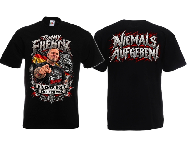 Frauen T-Shirt - Tommy Frenck - Niemals aufgeben!