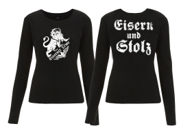 Frauen - Sweatshirt - Eiserner Löwe - Eisern und Stolz - schwarz