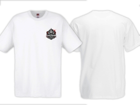 Frauen T-Shirt - Eiserner Löwe - kleines Löwenlogo - weiß