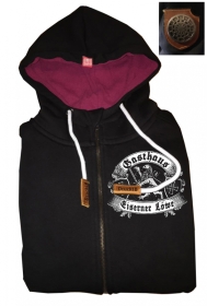 Premium - Frauen Kapuzenjacke - Eiserner Löwe - Gold gab ich für Eisen - schwarz +++NUR WENIGE DA+++
