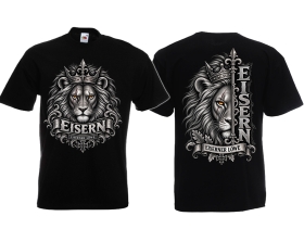 Partner T-Shirt - Eiserner Löwe - Eisern Verbunden - schwarz