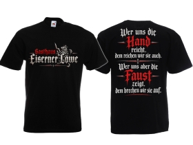 Frauen T-Shirt - Eiserner Löwe - Wer uns die Hand reicht - schwarz
