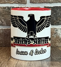 Tasse - rot - Reichskaffee - Motiv 1