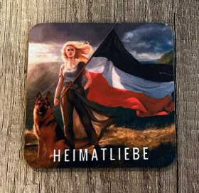 Getränkeuntersetzer - Heimatliebe - Fahne Kaiserreich