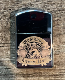 Sturmfeuerzeug - Chrom - Gasthaus Eiserner Löwe